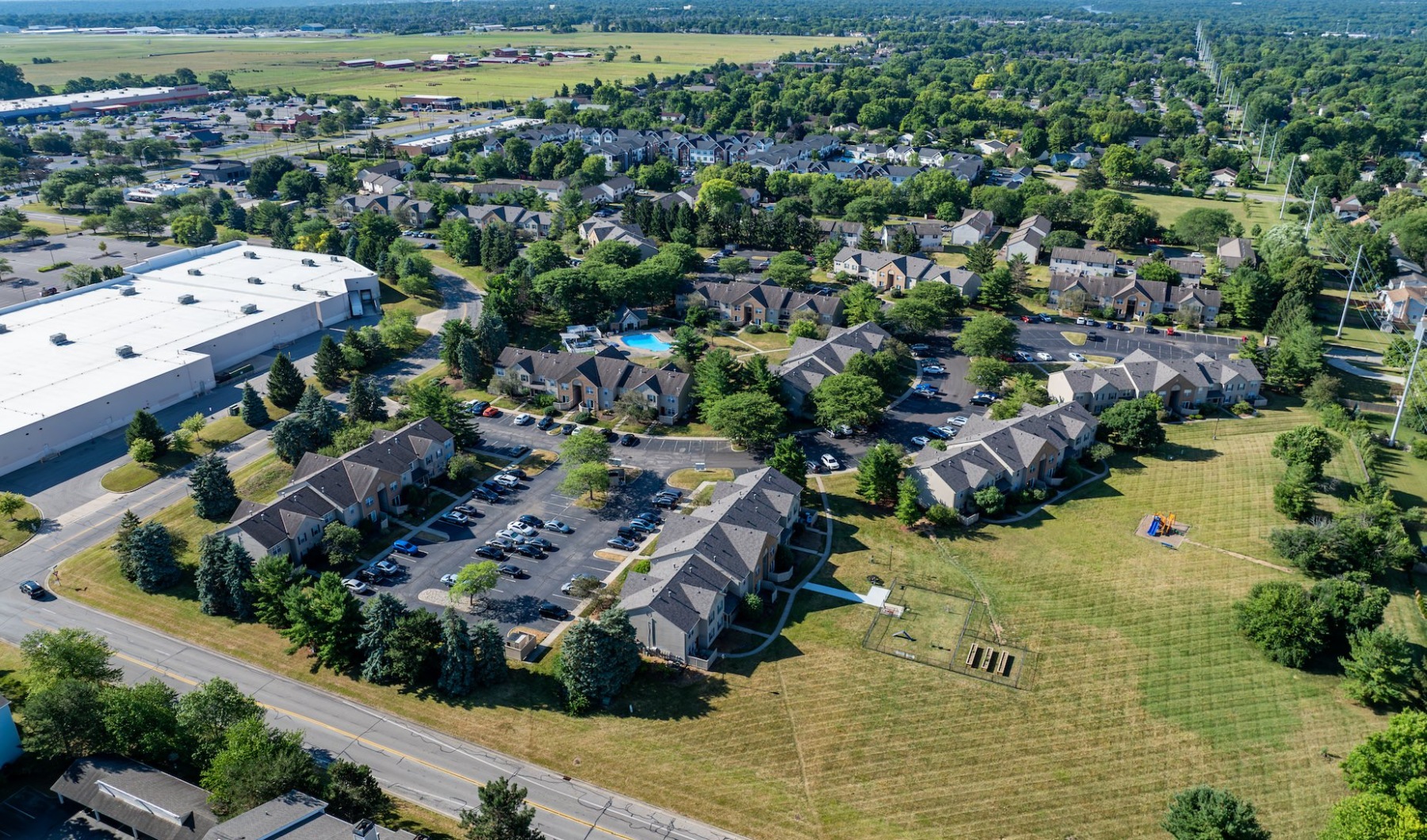 Aerial view of Sawmill Ridge
